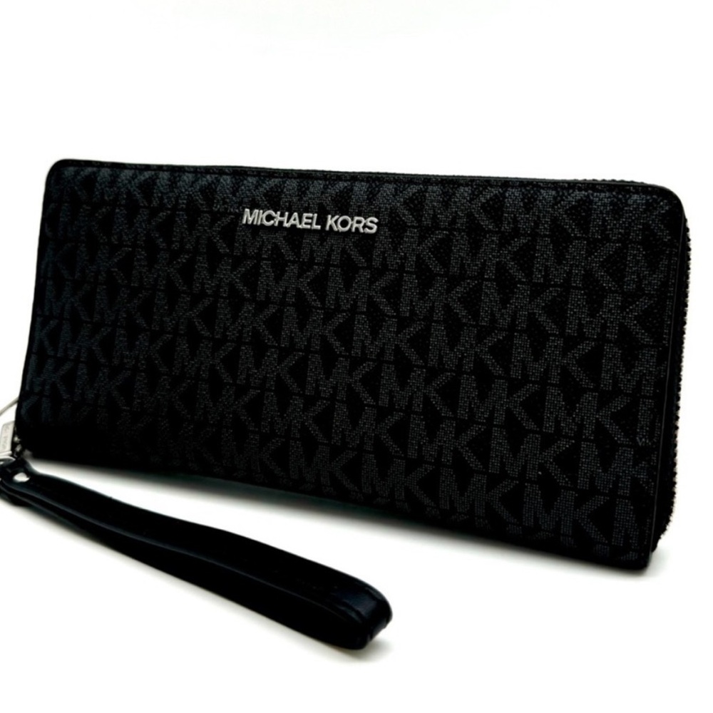 Michael Kors Large Continental Wallet Black Signature